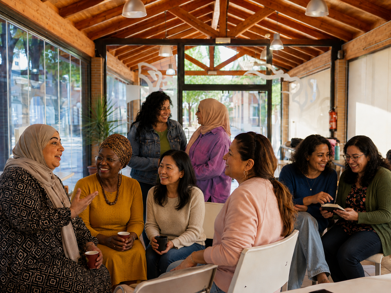 En Nosotras participan mujeres árabes y latinoamericanas en Paiporta y Valencia, abiertas a otras procedencias. Todas sumamos: también damos la bienvenida a mujeres de África, Asia y Europa.